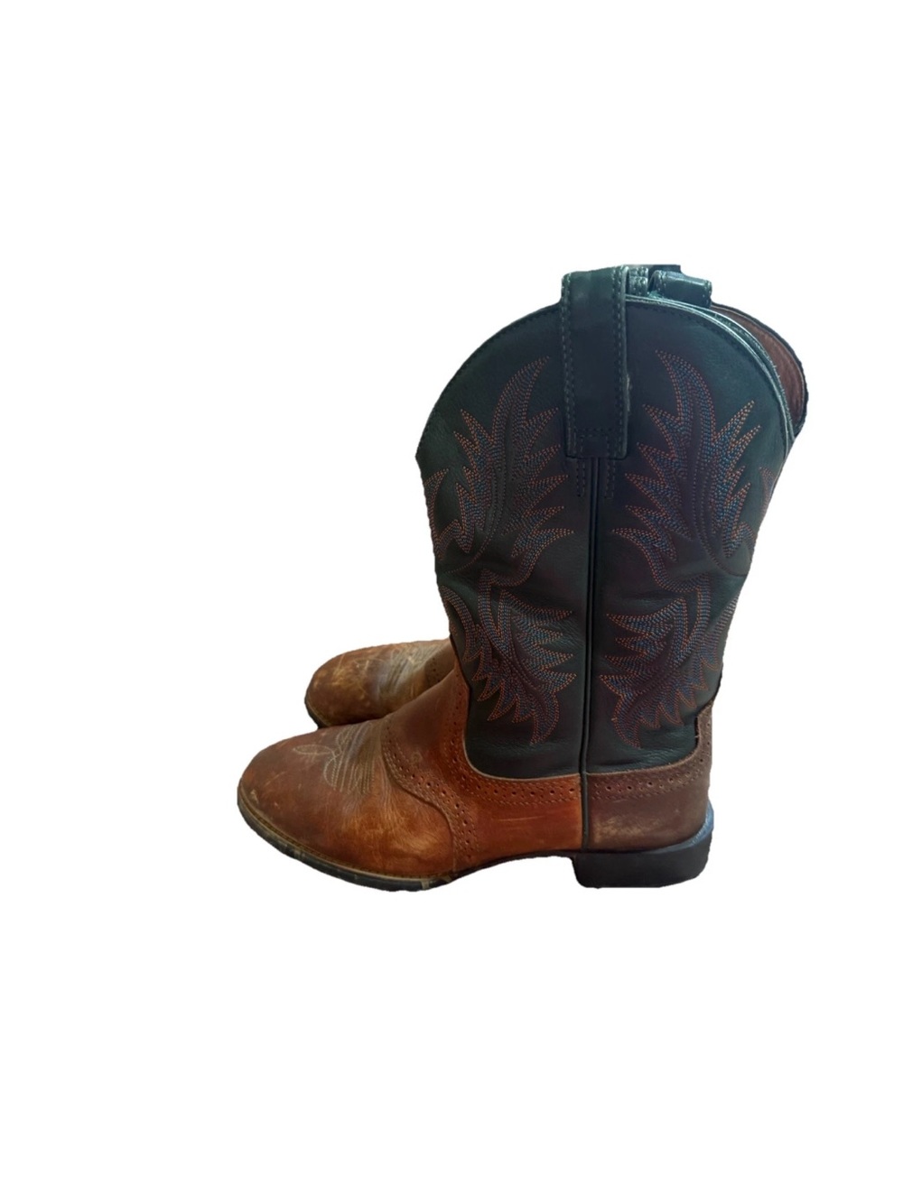 Ariat Mens 9EE Heritage Stockman BRN Green Leather Western Cowboy BOOTS